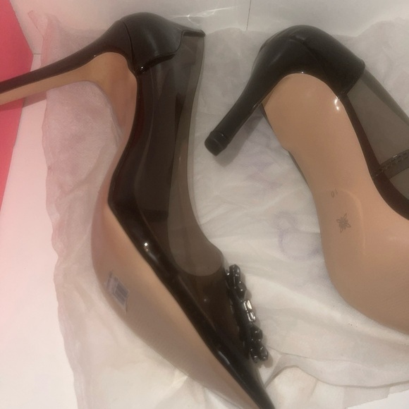 BCBGeneration Hillax Pump Heels Black Clear Size 10 One Rhinestone Missing! - Picture 13 of 14